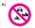 Aşağıdaki trafik işaretlerinden hangisinin bulunduğu yola motosiklet girebilir?