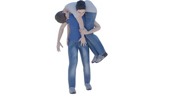 Yaralı taşımada kullanılan "teskereci yöntemi"nin uygulanış biçimi hangisinde gösterilmiştir?