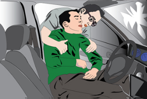 Kaza yapmış bir aracı gören ilk yardımcı, kendisinin ve çevrenin güvenliğini sağladıktan sonra araç sürücüsünün bilincinin kapalı, solunumunun olmadığını ve kazazedenin ayaklarının pedala sıkışmamış olduğunu tespit etmiştir. Buna göre, ilk yardımcının kazazedeyi araç içerisinden çıkarırken uygulaması gereken doğru teknik hangisidir?