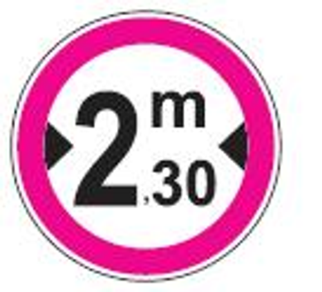 Aşağıdaki trafik işaretlerinden hangisi yükseklik anlamında gabari sınırlamasının olduğunu bildirir?