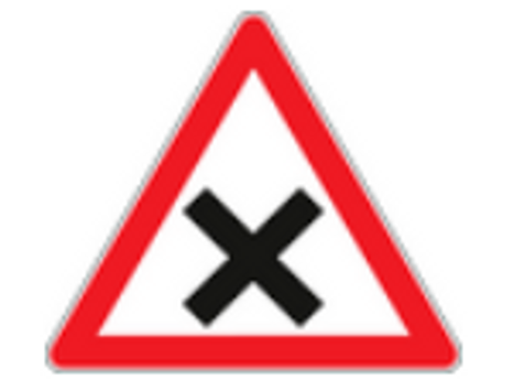 Aşağıdakilerden hangisi kontrolsüz kavşak trafik işaretidir?