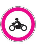 Aşağıdaki trafik işaretlerinden hangisinin bulunduğu yola motosiklet girebilir?